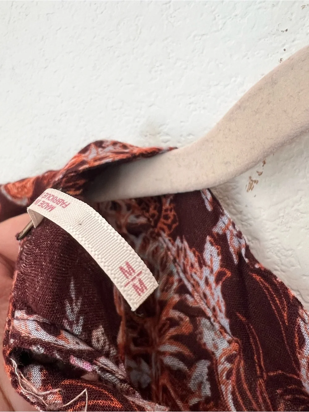 Free People Lady Luck Tunic Burgundy Red Floral Mini Dress Medium Boho Festival